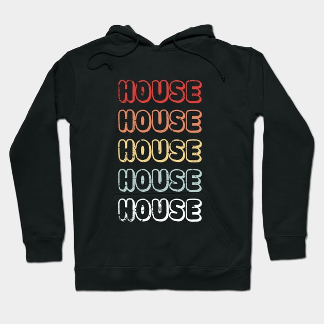 HOUSE MUSIC RETRO VINTAGE - GRUNGE COLLECTOR EDITION Hoodie by BACK TO THE 90´S